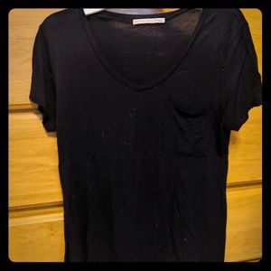 Navy blue v neck T-shirt